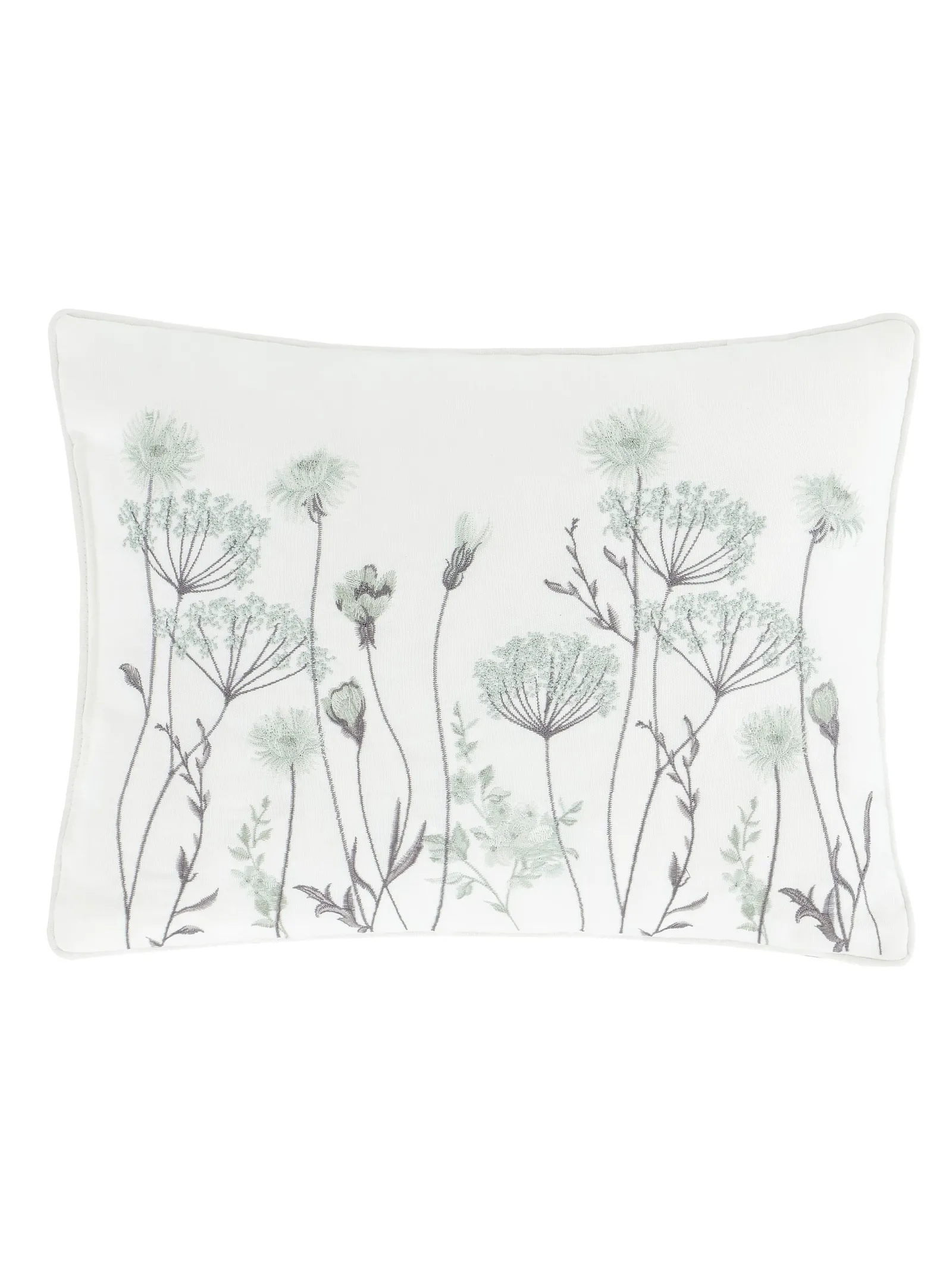 Catherine Lansfield 'Meadowsweet Floral' Cushion in Green 2
