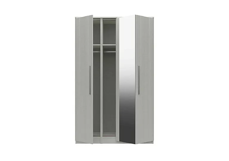 Victoria 3 Door Bifold Wardrobe with Mirror - White
