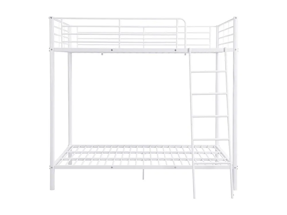 Vente-unique Bunk Beds 2 X 140 X 190 Cm - Metal - White - GEMINI II 2