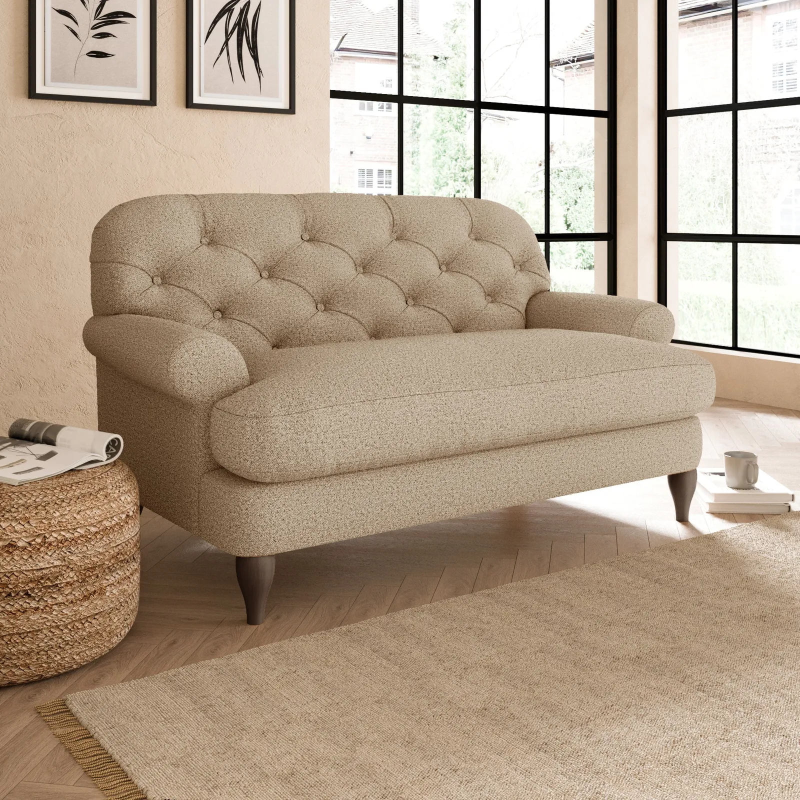 Canterbury Cosy Marl Snuggle Chair Brown