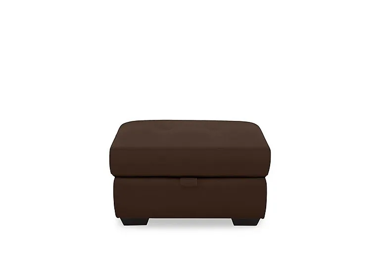 Dinky Leather Large Storage Footstool