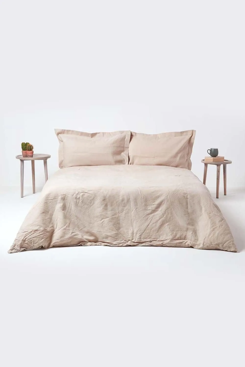 Homescapes Linen Oxford Pillowcase, King in Natural 5
