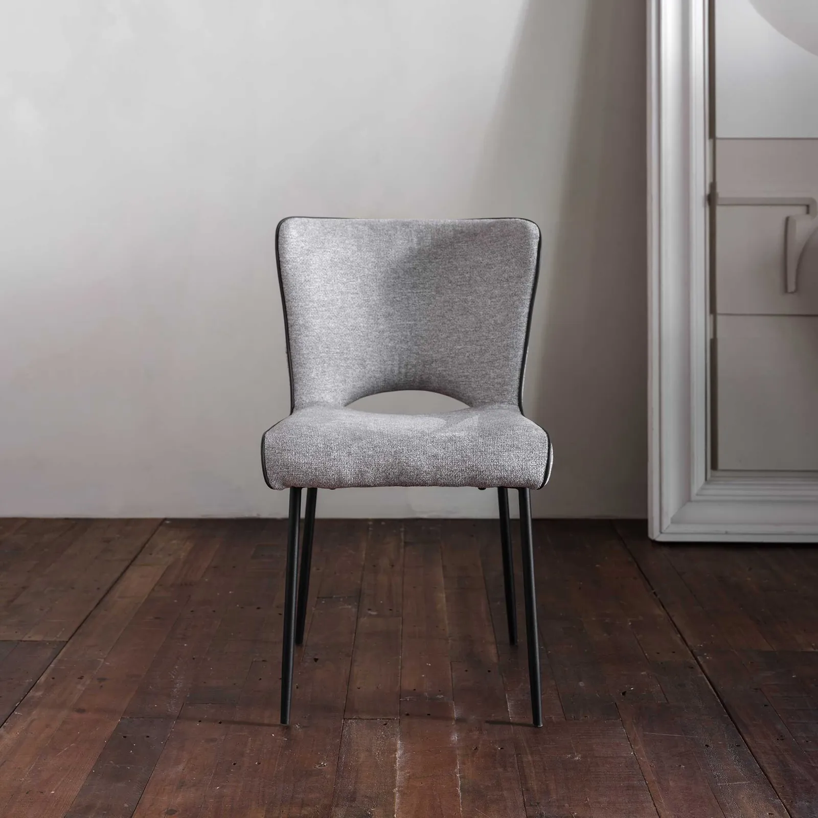Galini Dining Chair Light Grey Fabric | Barker & Stonehouse 4