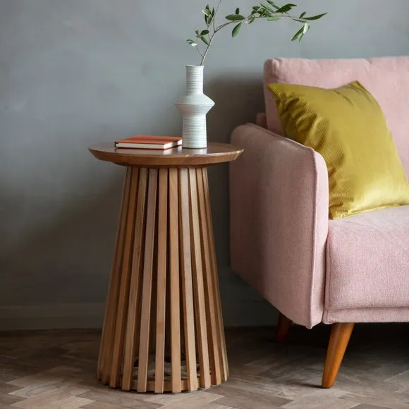 Return - Dawson Slatted Side Table
