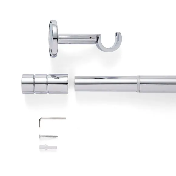 Cylinder Extendable Metal Eyelet Curtain Pole 2