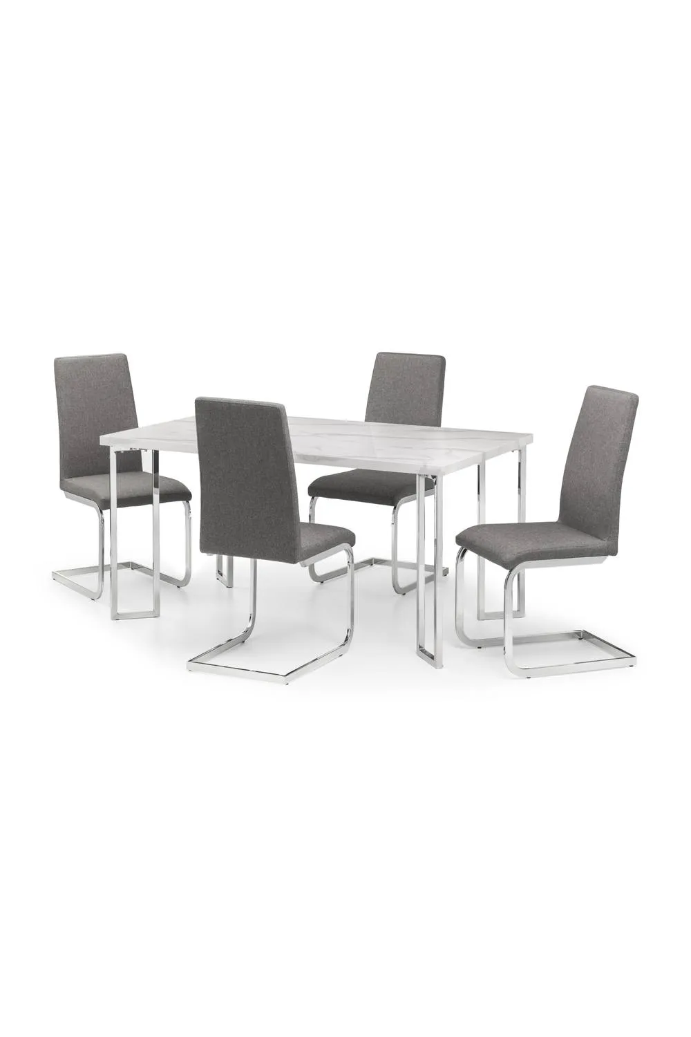 Julian Bowen Roma High Back Upholstered Dining Chair (Set of 2) in Grey 6