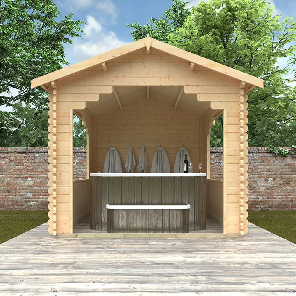 Buttercup Farm 12x10 The Stowe 44mm Cabin - L355 x W295 x H272.6 cm in Natural 3