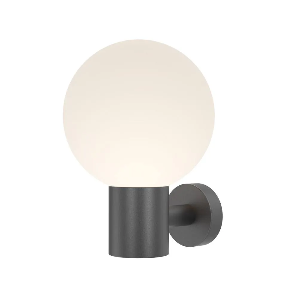 Netlighting Bold II Outdoor Globe Wall Lamp Black IP54 1xE27