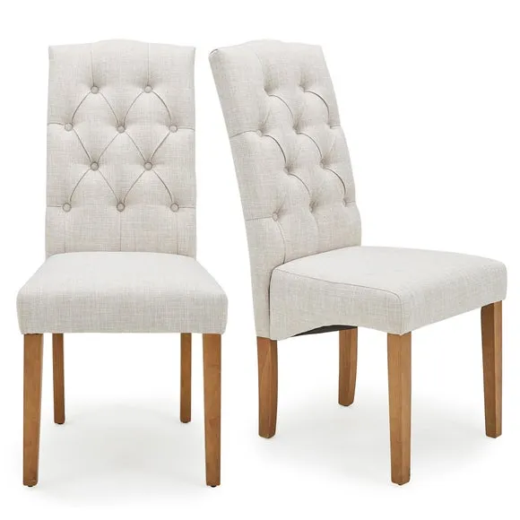 Darcy Set of 2 Dining Chairs, Linen 3