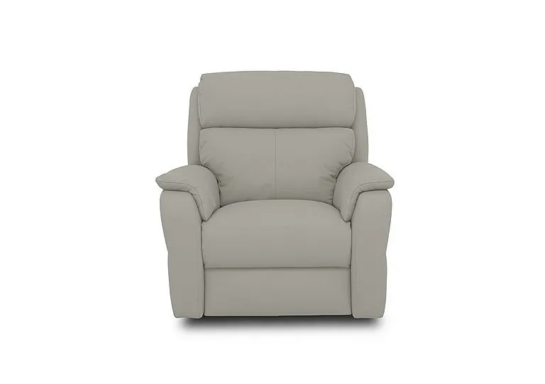 Vito Leather Power Recliner Chair with Power Headrest and Power Lumbar - Torello Tortora