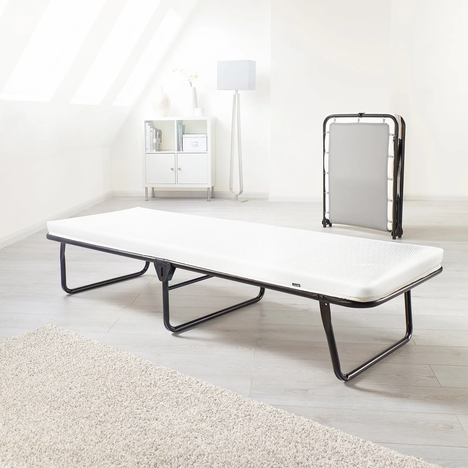 Jay-Be Value Comfort Folding Bed with Memory Foam Mattress Black