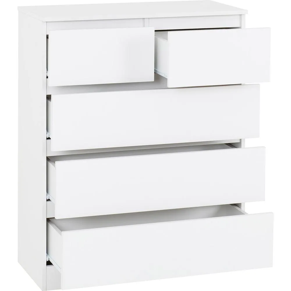Seconique Malvern 3+2 Drawer Chest - White 3