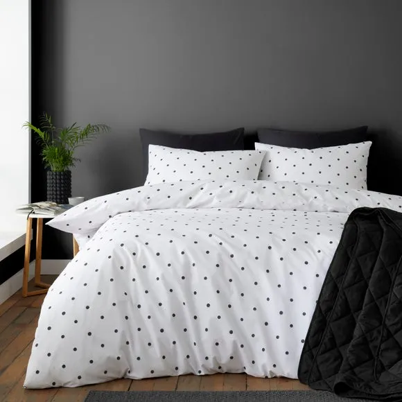 Polka Dots Polycotton Duvet Cover & Pillowcase Set 2
