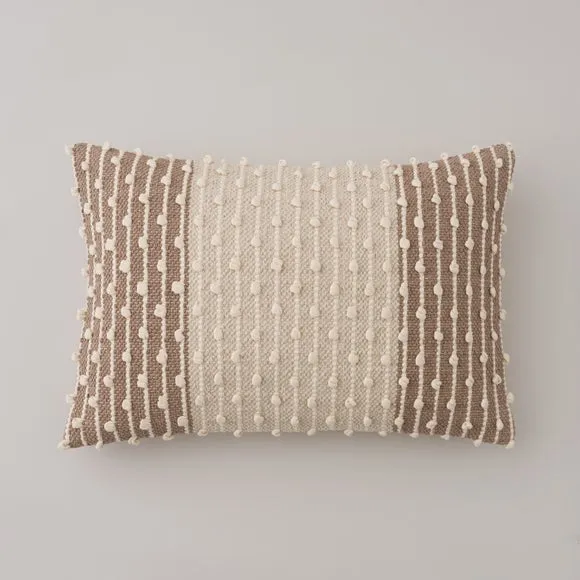 Jersey Bobble Banded Rectangle Cushion 3