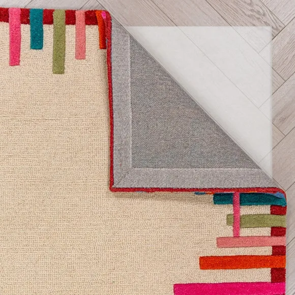 Sketch Border Wool Rug 3
