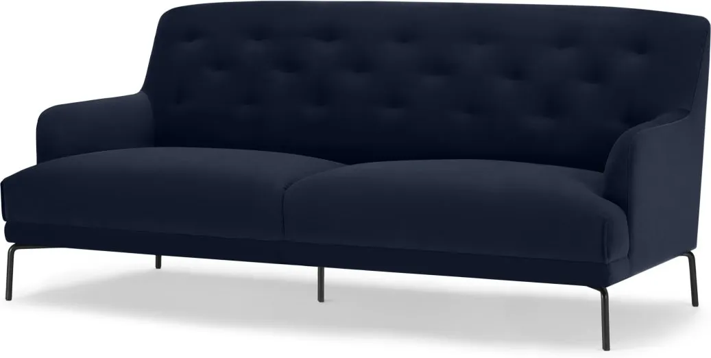 Attwood 3 Seater Sofa, Ink Blue Velvet