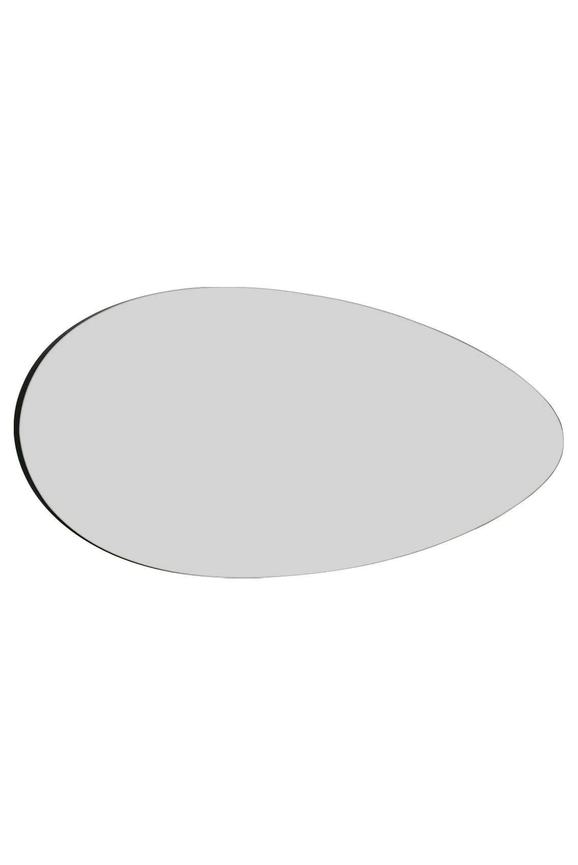MirrorOutlet The Lapillus - Frameless Pebble Wall Mirror 30" X 20" (76CM X 50CM) in Silver 6