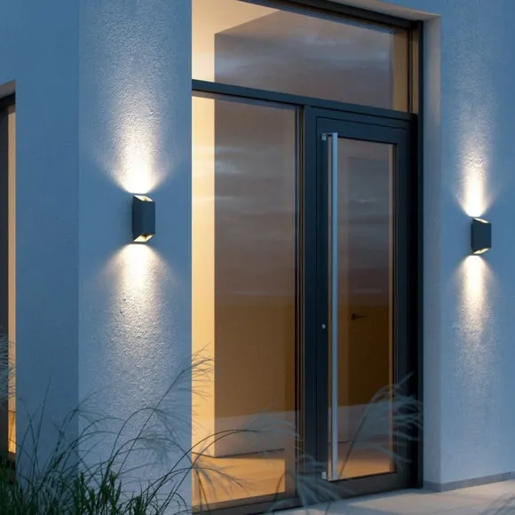 Nordlux Nico Square 22 - Wall light - Anthracite, Black