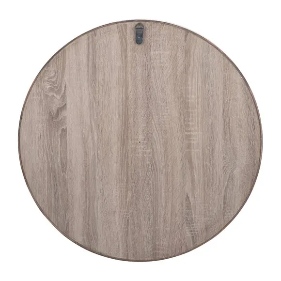 Natural Wood Veneer Round Wall Mirror 5