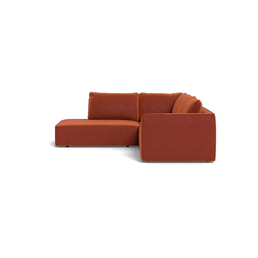 Heal's Morven LHF Large Corner Sofa Cotton Velvet Russet 1