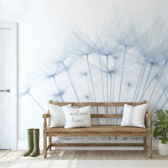 Dandelion Blue Wall Mural 1