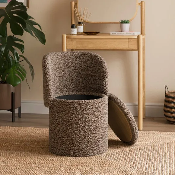 Sherpa Storage Footstool Chair 2