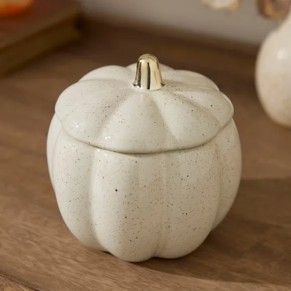 Autumn Pumpkin Shaped Ceramic Candle 2