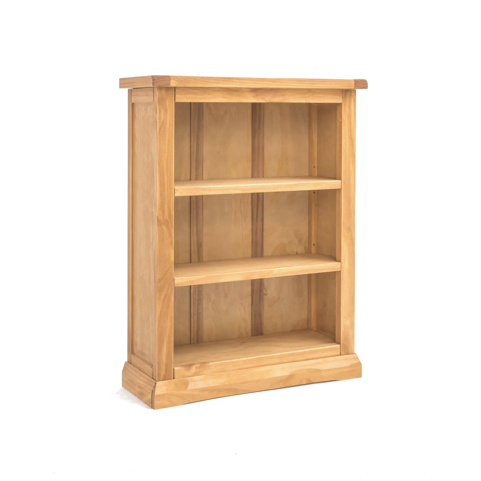 Cabinet Bits Bookcase with Plinth 90x70x25cm in Light Brown 2