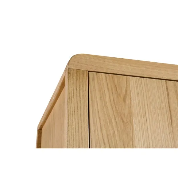 Curve Double 1 Drawer Wardrobe, Oak 5