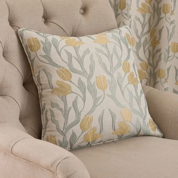 Tulip Jacquard Square Cushion