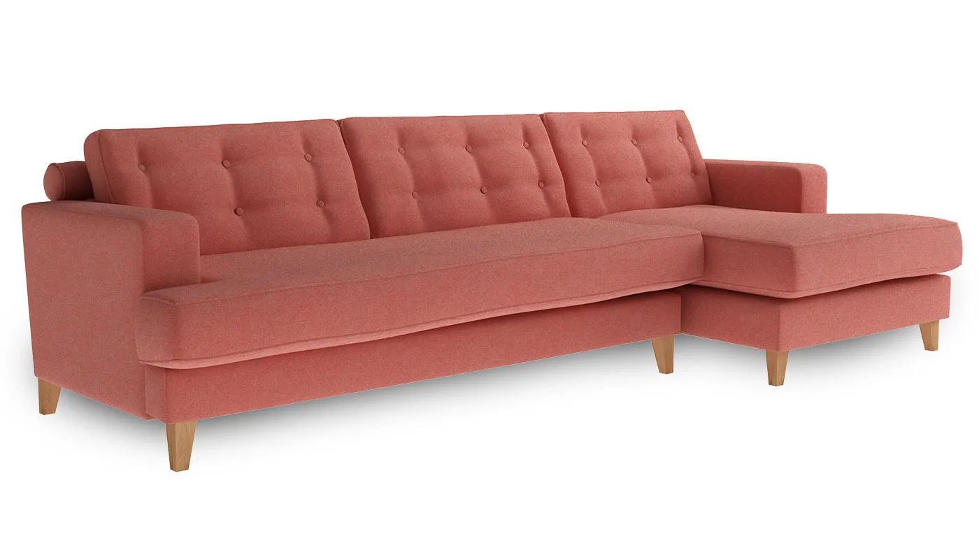 Heal's Mistral Right Hand Facing Corner Sofa Linen Grenadine Natural Feet