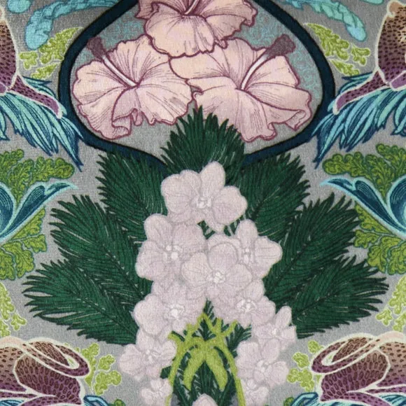 Suburban Jungle Teal Cushion 43cm x 43cm 2
