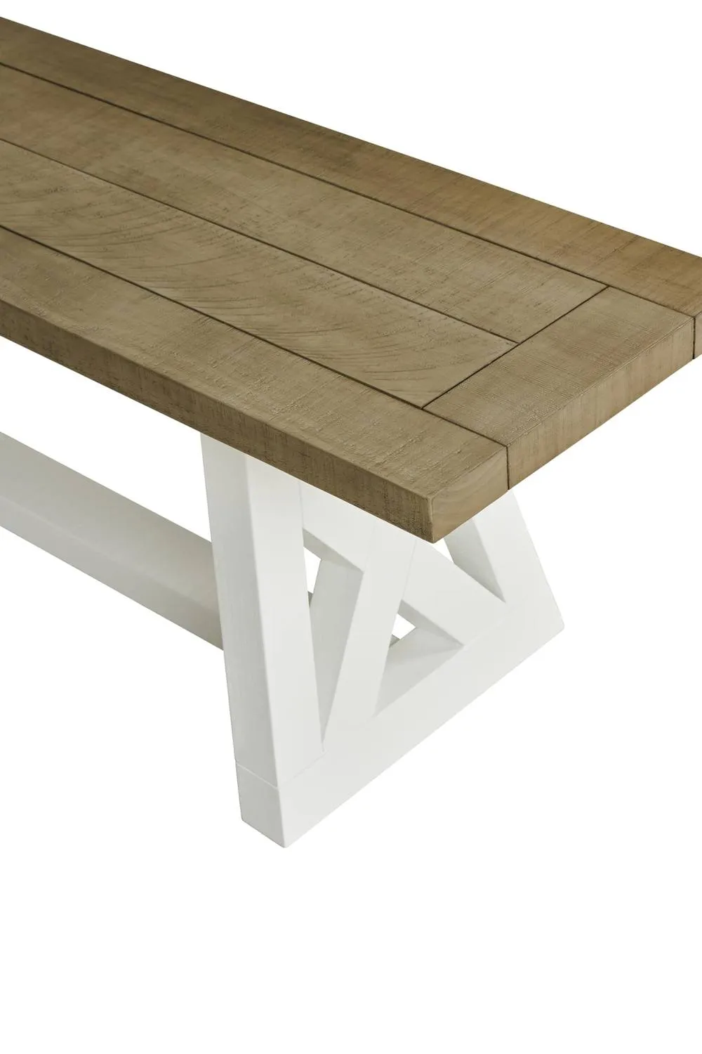 Statement Furniture Oxford Bench, Wooden Dining Bench Seat 180cm in White 6