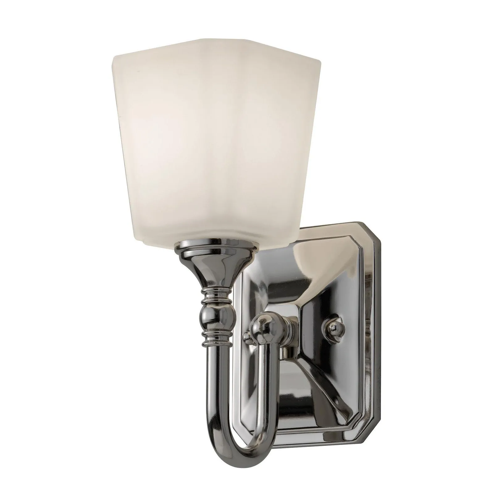 Netlighting Concord 1 Light Bathroom Over Mirror Wall Light Polished Chrome IP44 G9 in Grey