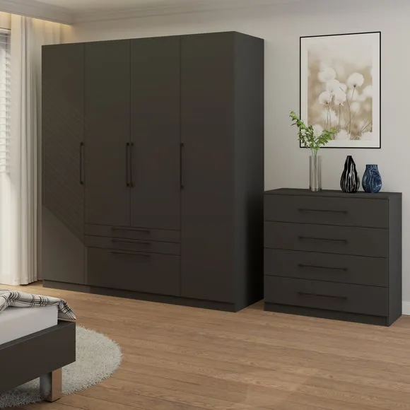 Foster 4 Door 3 Drawer Wardrobe 2