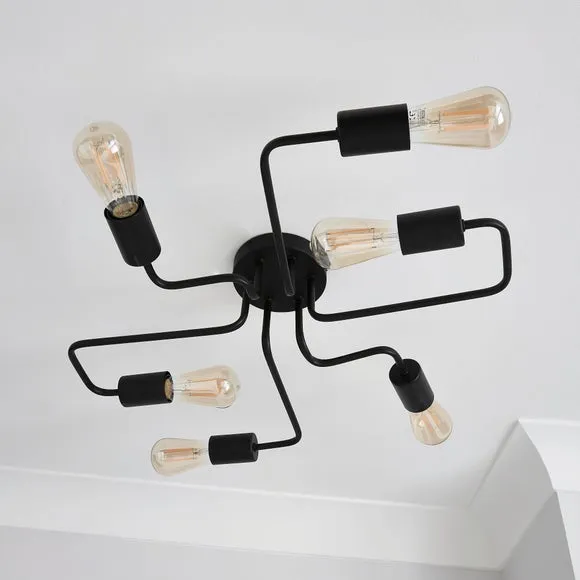 Kacy 6 Light Semi Flush Ceiling Light 2