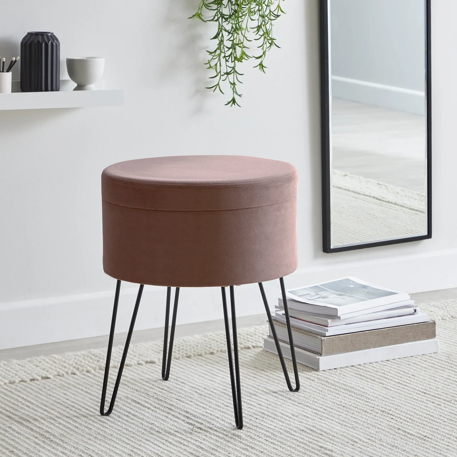 Joanna Storage Stool Blush