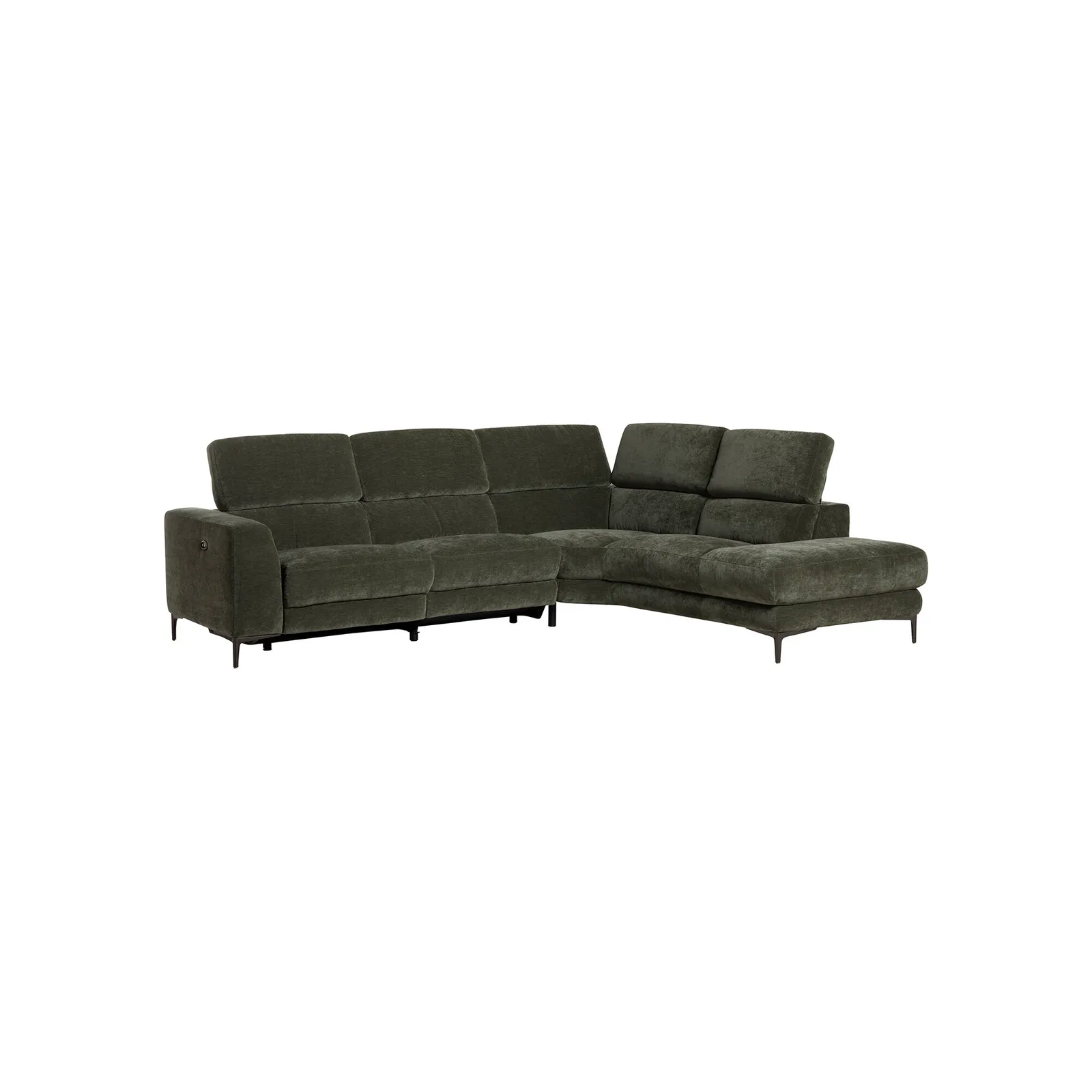 Sandro Right Hand Facing Corner Sofa, Green Fabric | Barker & Stonehouse 3