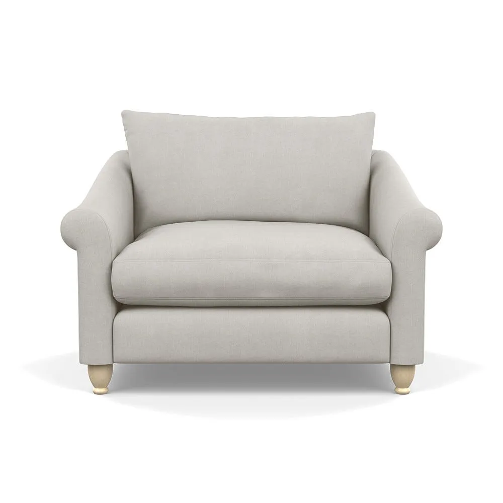 Heal's Devon Loveseat Capelo Linen-Cotton Sea Salt Natural Feet 1