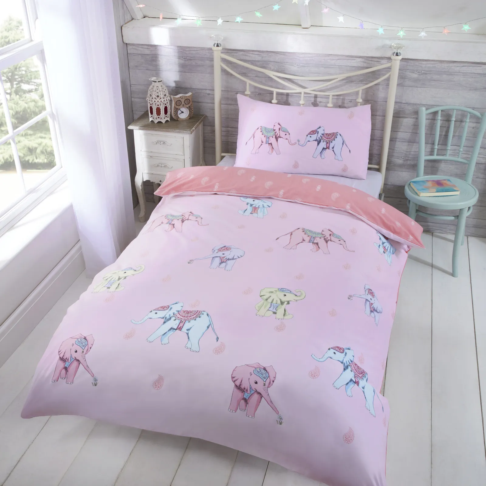 Rapport Home Ellie Polycotton Duvet Cover Set With Pillowcase in Pink
