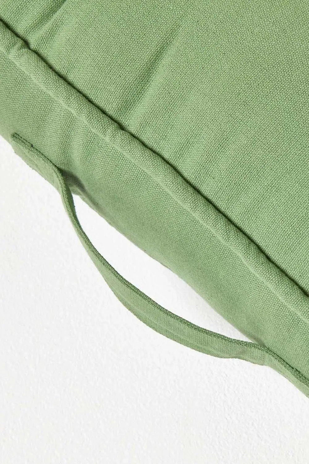 Homescapes Cotton 2 Seater Booster Cushion in Dark Green 4