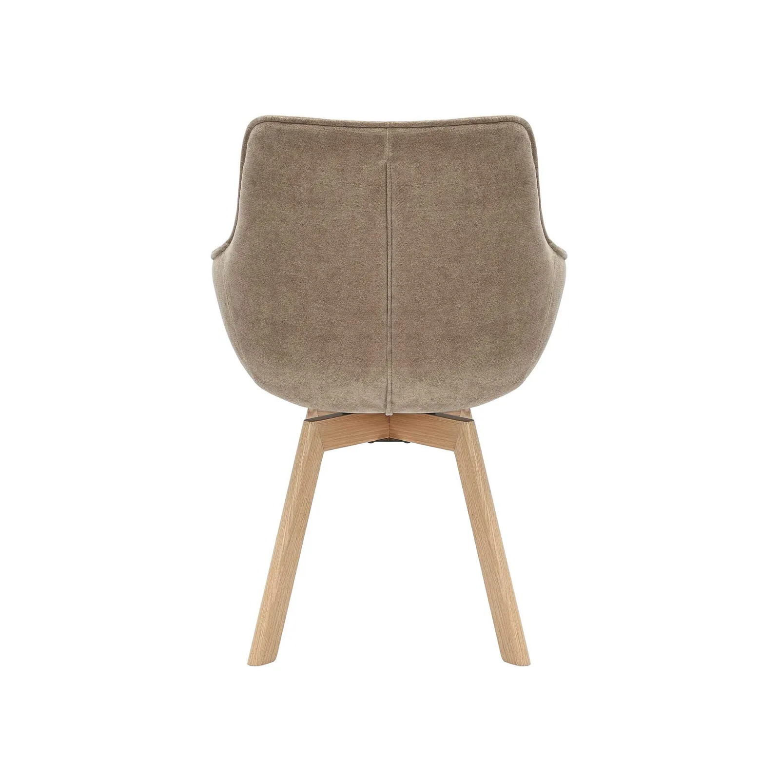 Jasper Dining Armchair With 360 Swivel, Brown Fabric | Barker & Stonehouse 4