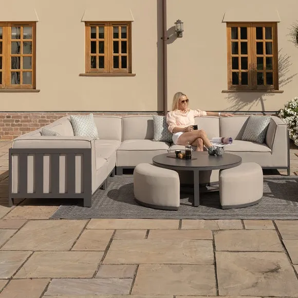 Maze Ibiza Medium Corner Garden Sofa Set with Round Coffee Table 4
