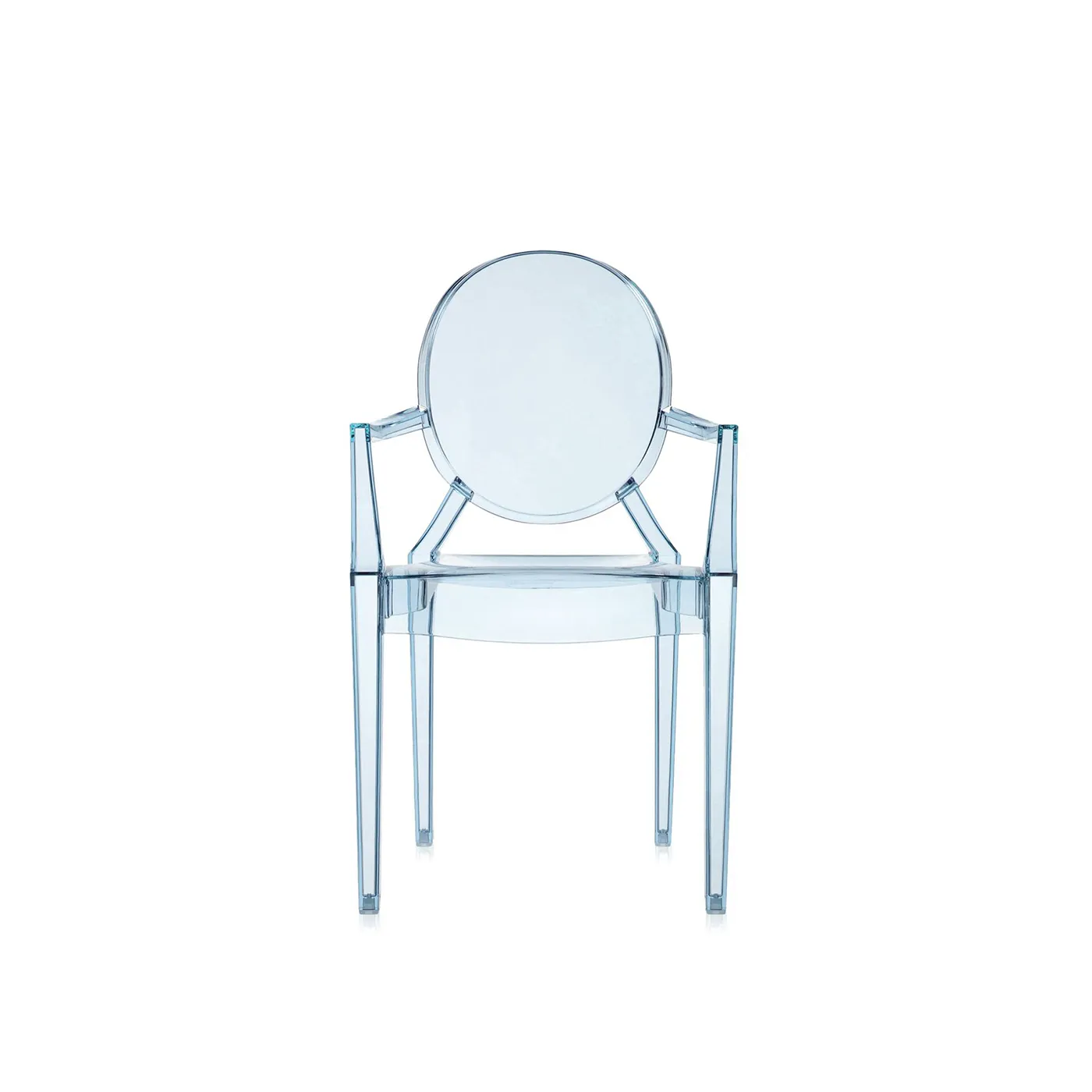 Kartell Lou Lou Ghost Chair Polycarb Light Blue Y5 Min