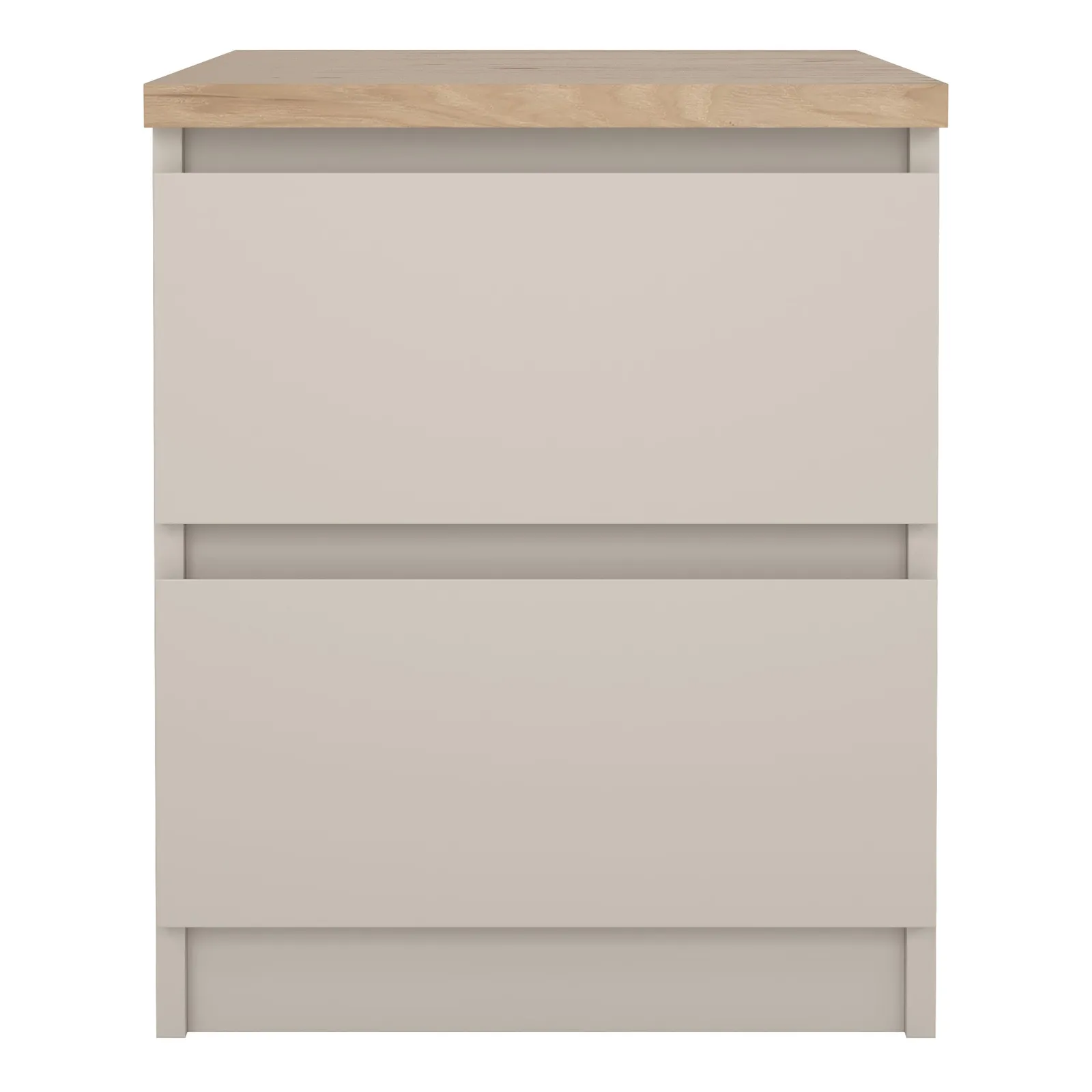 Furniture To Go Naia Bedside 2 Drawers in Beige 2