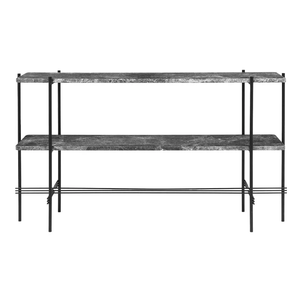 Gubi TS Console Black in Grey Emperador Marble 2