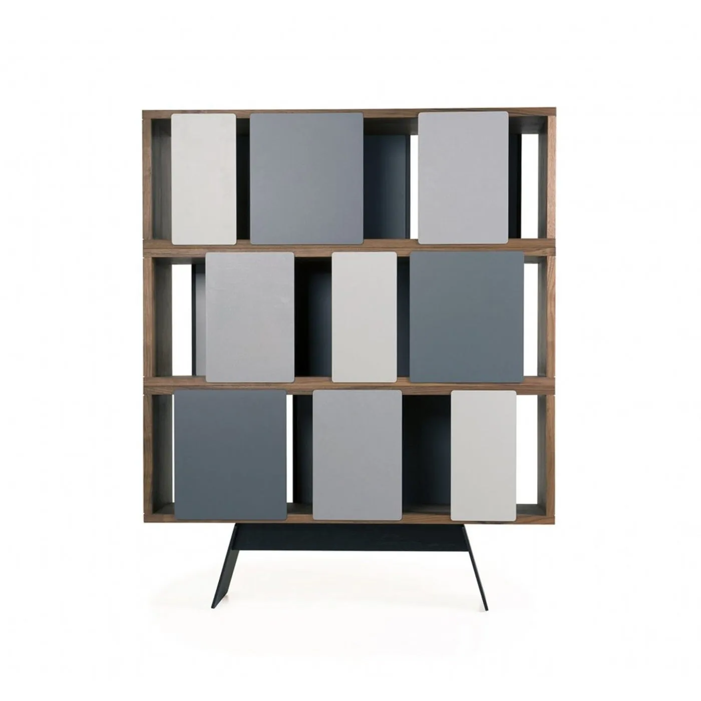 De La Espada Different Trains Narrow 3-Tier Cabinet Walnut 3