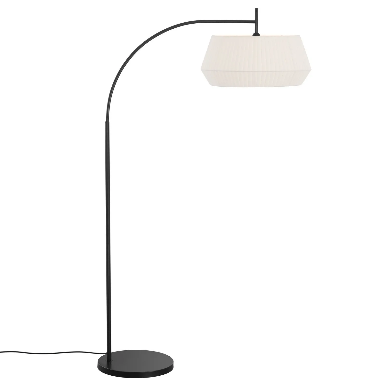 Nordlux Dicte Floor Lamp White Textile Livingroom E27 Switch 2