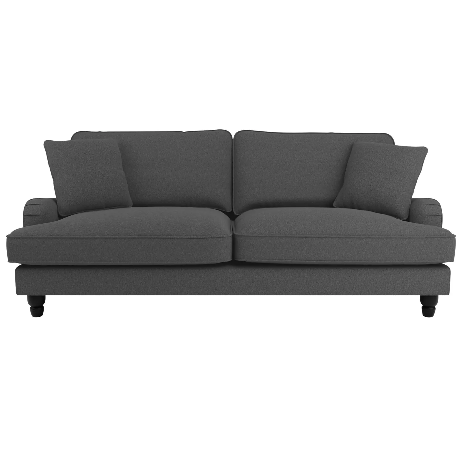 Beatrice Fabric 4 Seater Sofa Charcoal