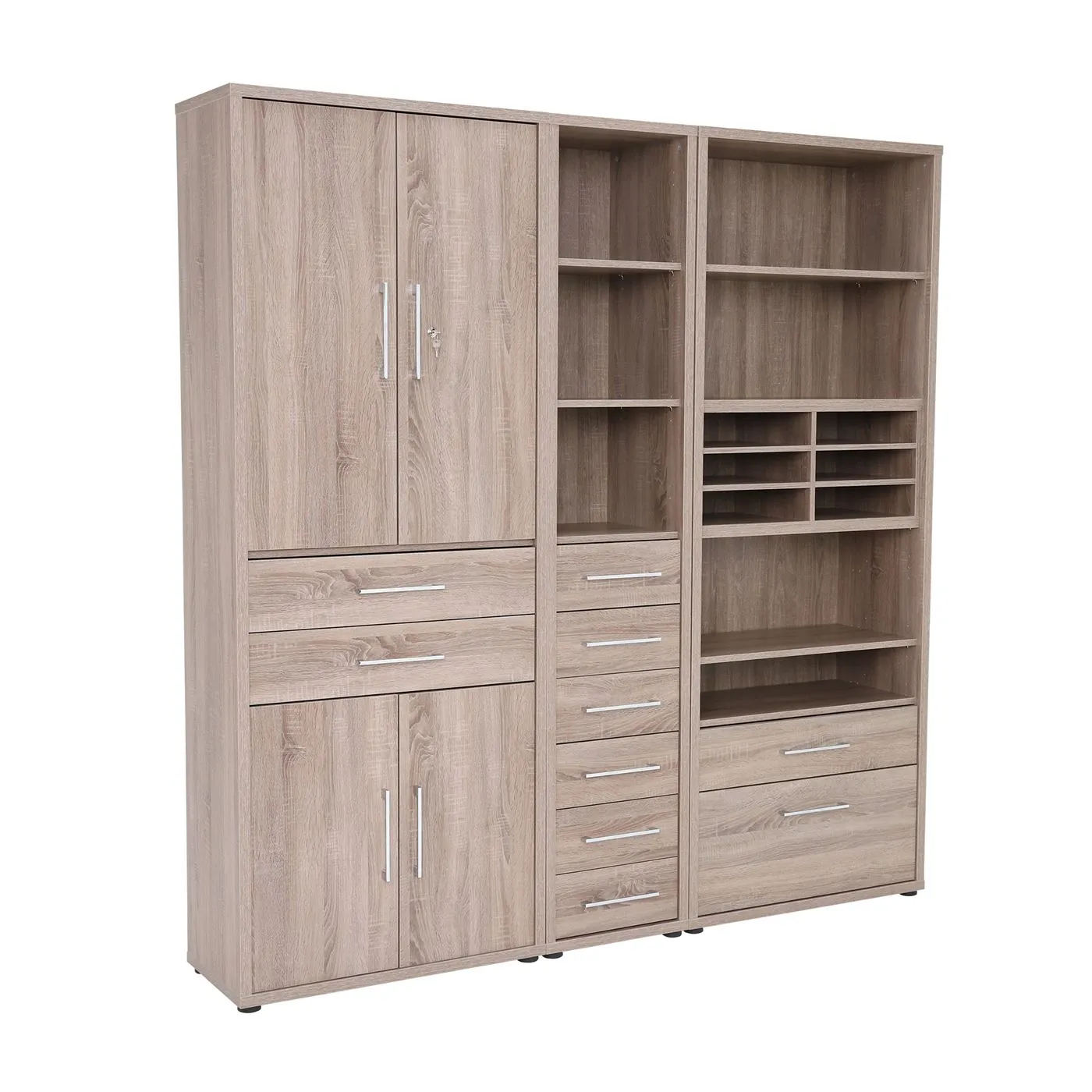 Pembridge Tall Wall Storage, Truffle Oak